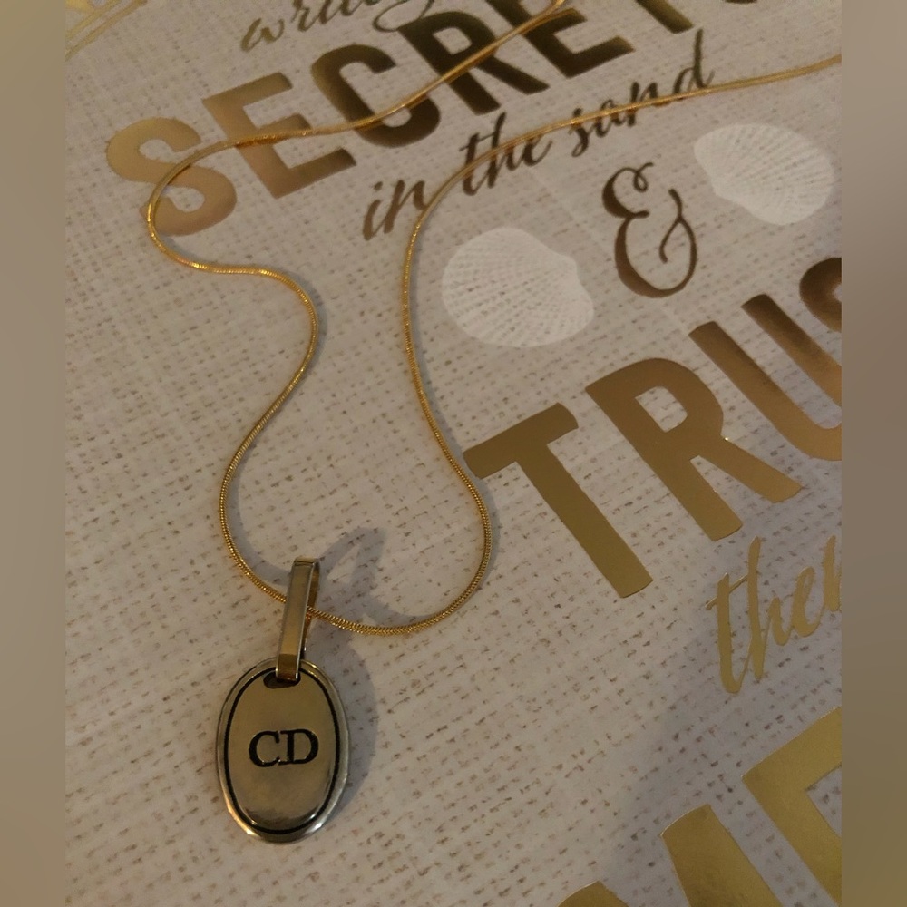 DIOR Vintage Charm onto a Gold Plated Necklace (Authentic)